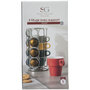 Voir la diapositive 3 : SECRET DE GOURMET Lot de 4 Mugs & Porte Capsules  Rack  26cl Multicolore