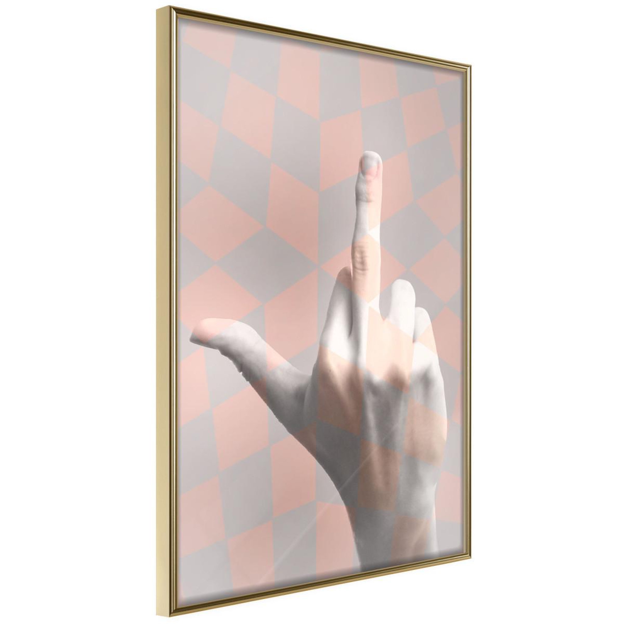 Voir la diapositive 1 : Paris Prix Affiche murale encadrée  middle finger