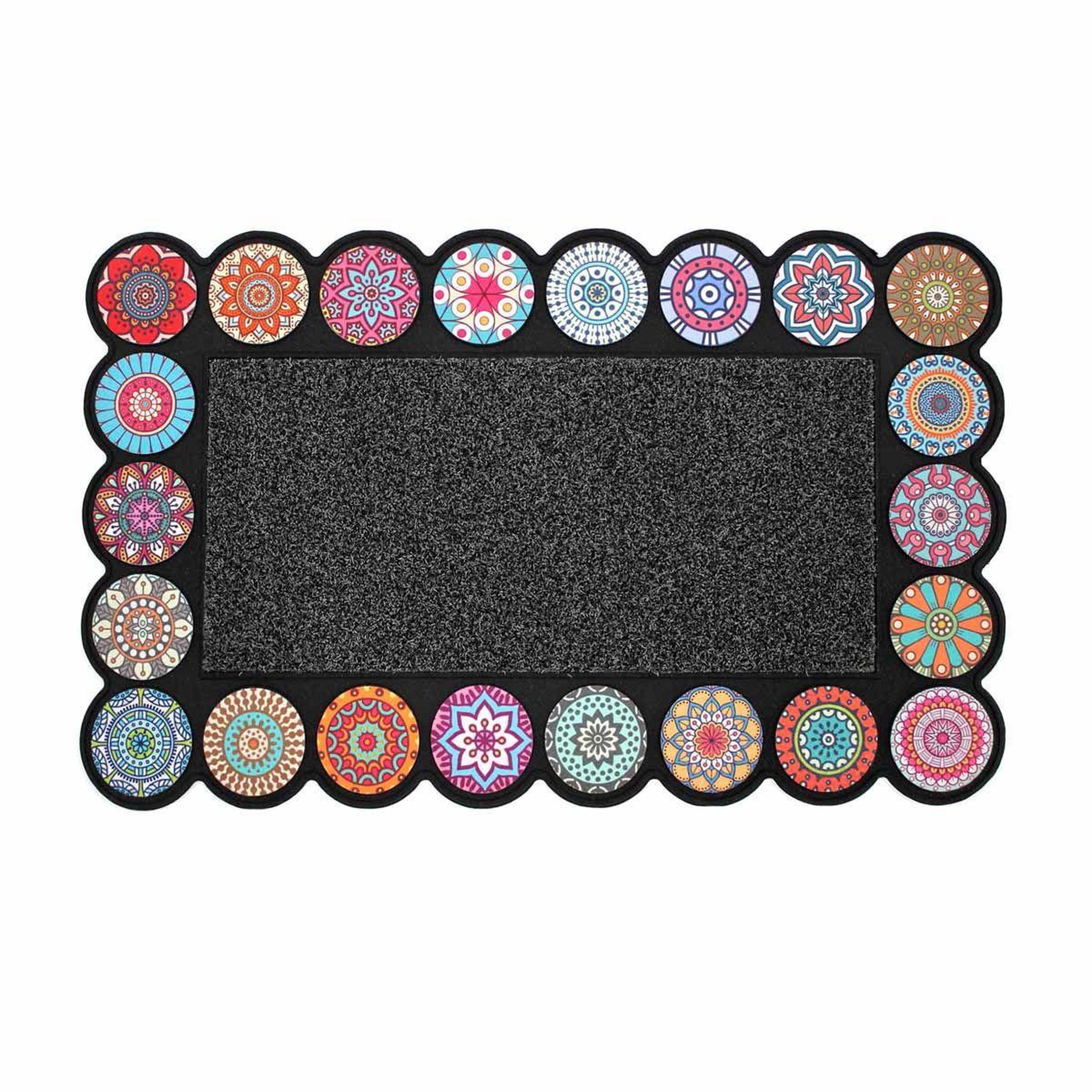 Douceur d'Intérieur Tapis d'entrée imprimé  rosacolor  45x75cm multicolore