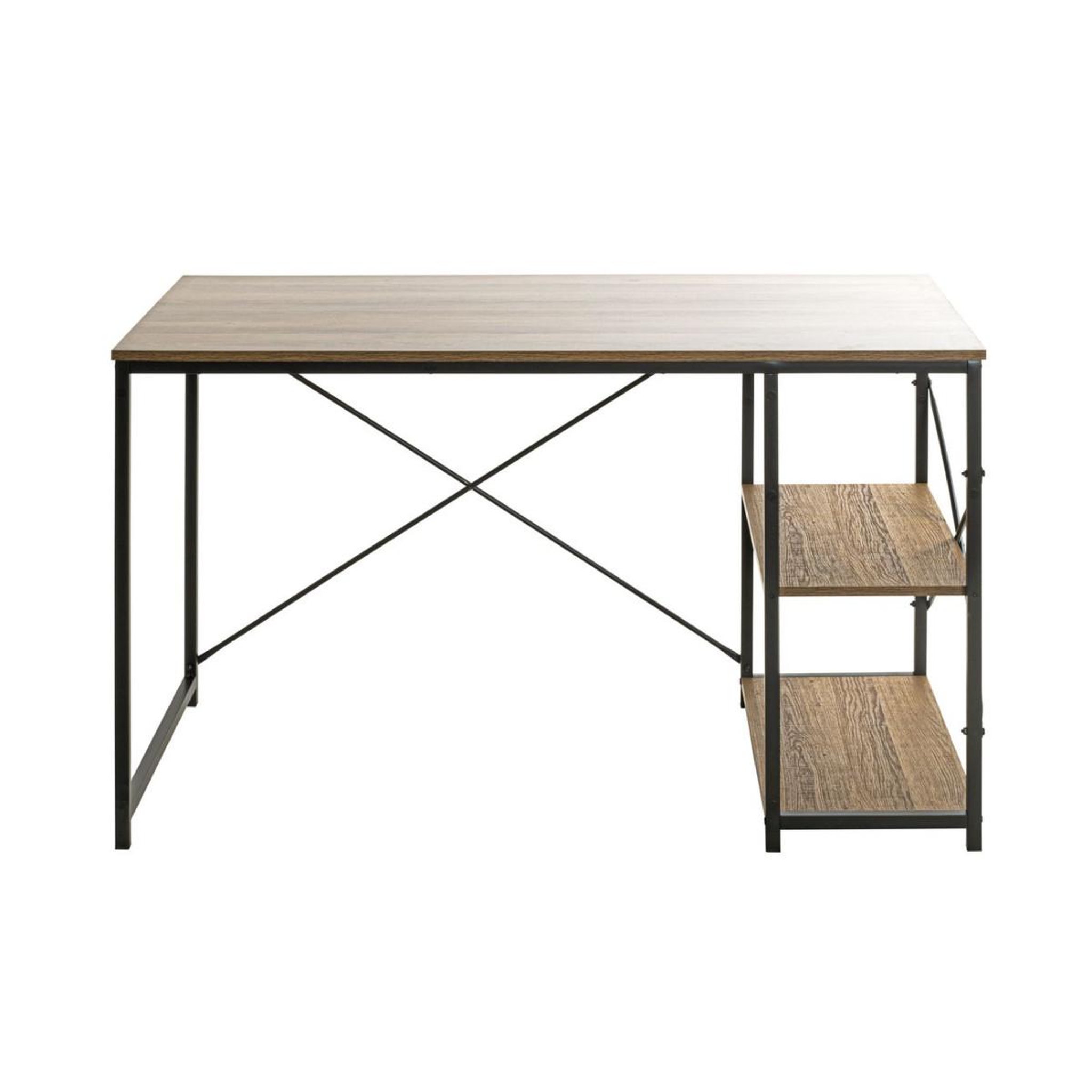 Voir la diapositive 2 : Paris Prix Bureau design 2 niches  ademo  120cm chêne & noir