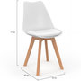 Voir la diapositive 5 : ID MARKET Lot de 6 chaises scandinaves SARA blanches pour salle à manger