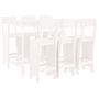Voir la diapositive 2 : VIDAXL Ensemble de bar de jardin 7 pcs blanc bois de pin massif