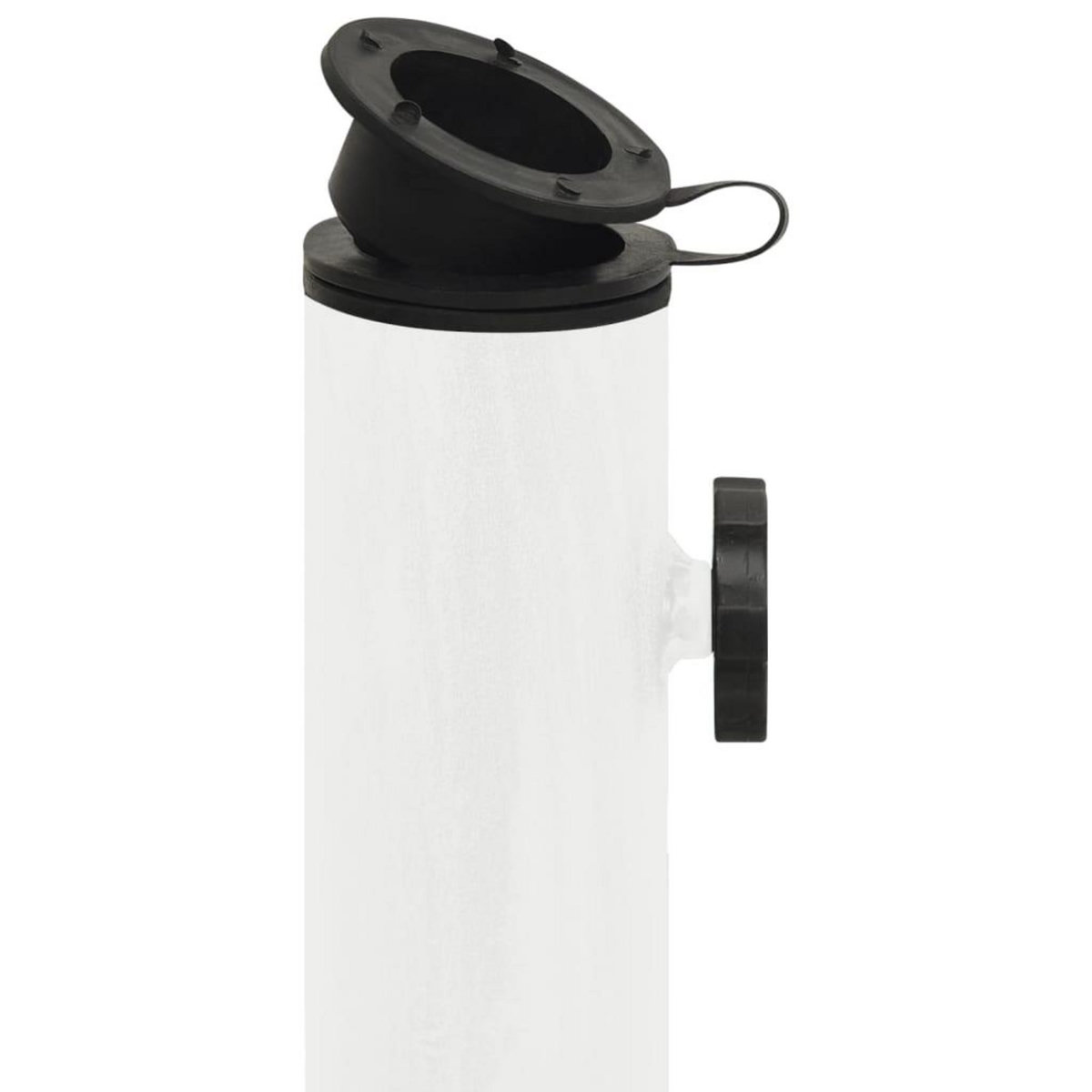 VIDAXL Socle de parasol Blanc 44x44x31 cm Fonte