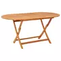 VIDAXL Table pliable de jardin 160x85x75 cm Bois d'eucalyptus massif