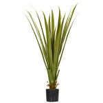 OUTSUNNY Plante artificielle agave H.90 cm 16 feuilles tronc grand réalisme pot inclus