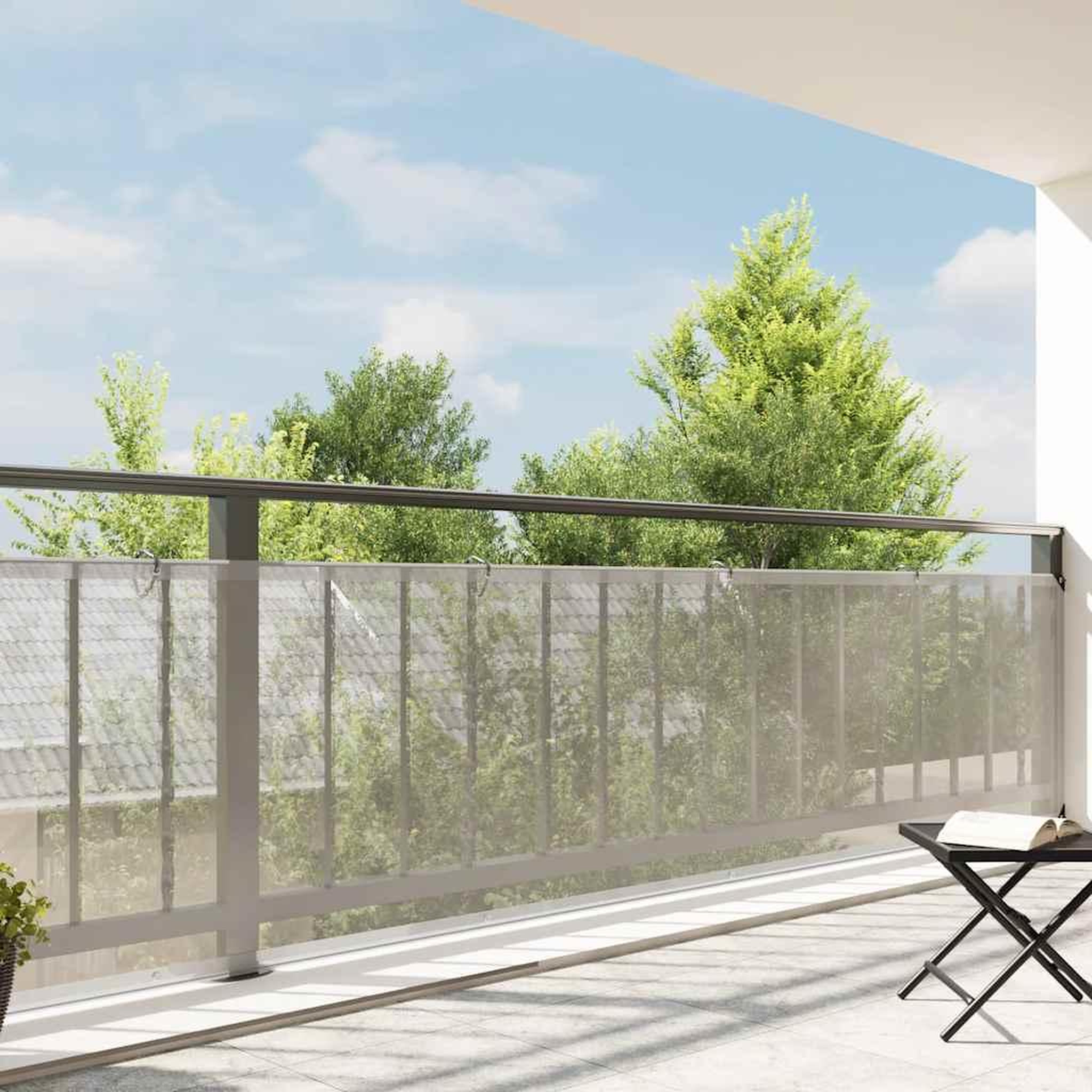 VIDAXL Bache transparente avec œillets 1x8 m polyethylene
