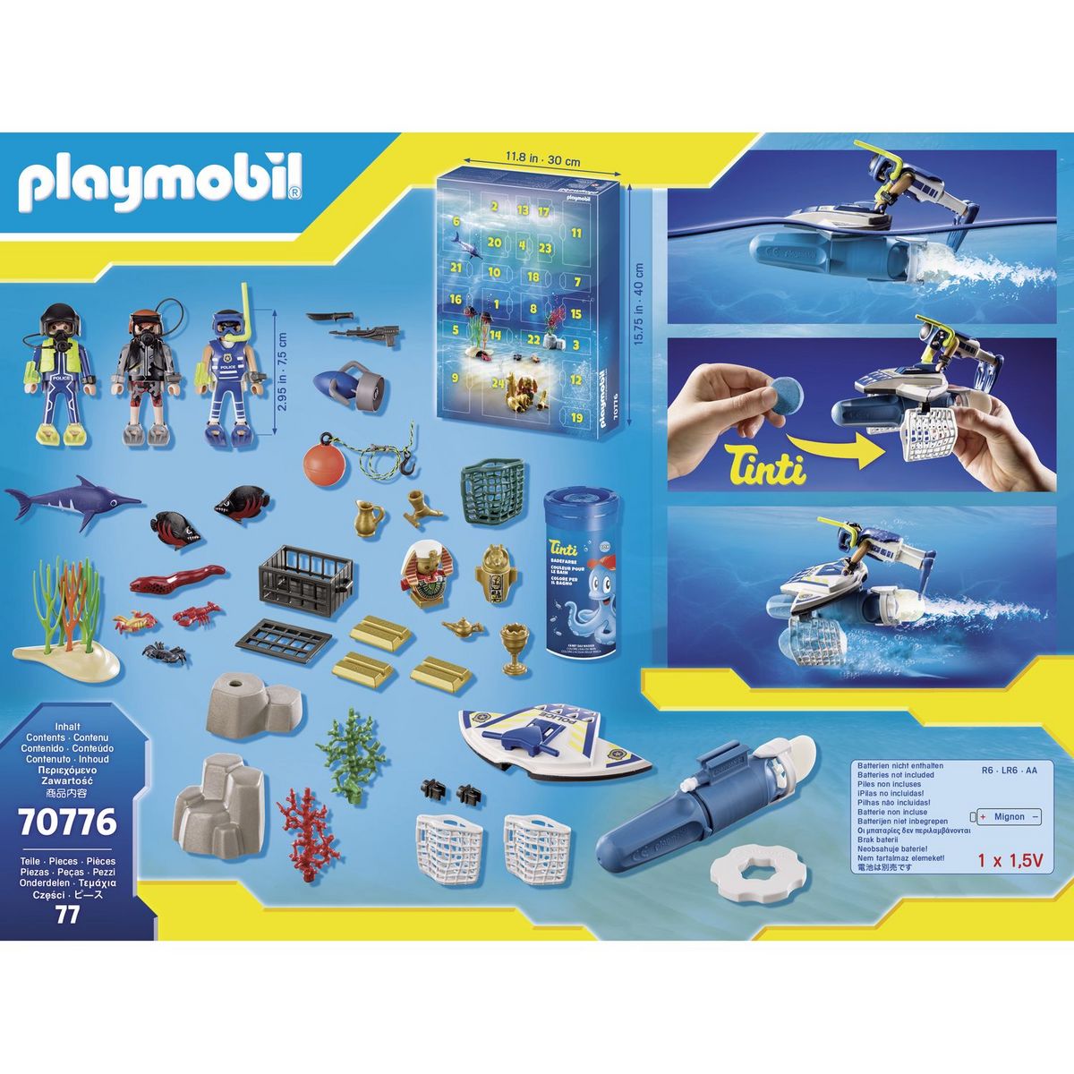 PLAYMOBIL 70776 Calendrier de l'avent - Jeu de bain policiers 