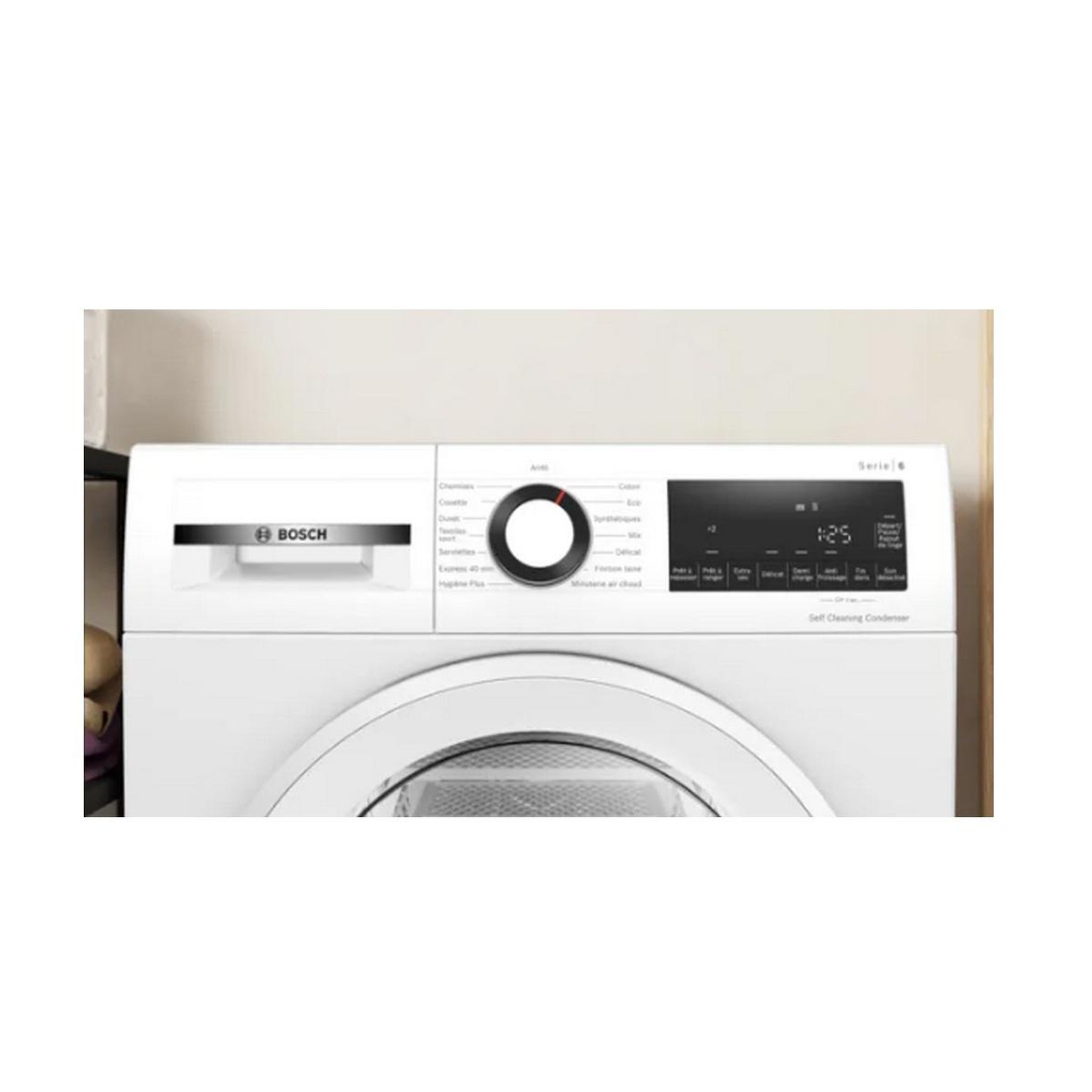 Voir la diapositive 4 : BOSCH Sèche-linge pompe à chaleur 60cm 9kg - wqg13500fr