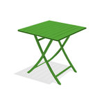 DCB GARDEN Table de jardin pliante 70x70cm aluminium vert MARIUS