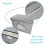 Voir la diapositive 3 : Monsieur Bébé Lot de 5 boites de rangement, coffre à jouets pour enfant avec couvercle - 50 x 35.5 x 35 cm - Gris Nuage
