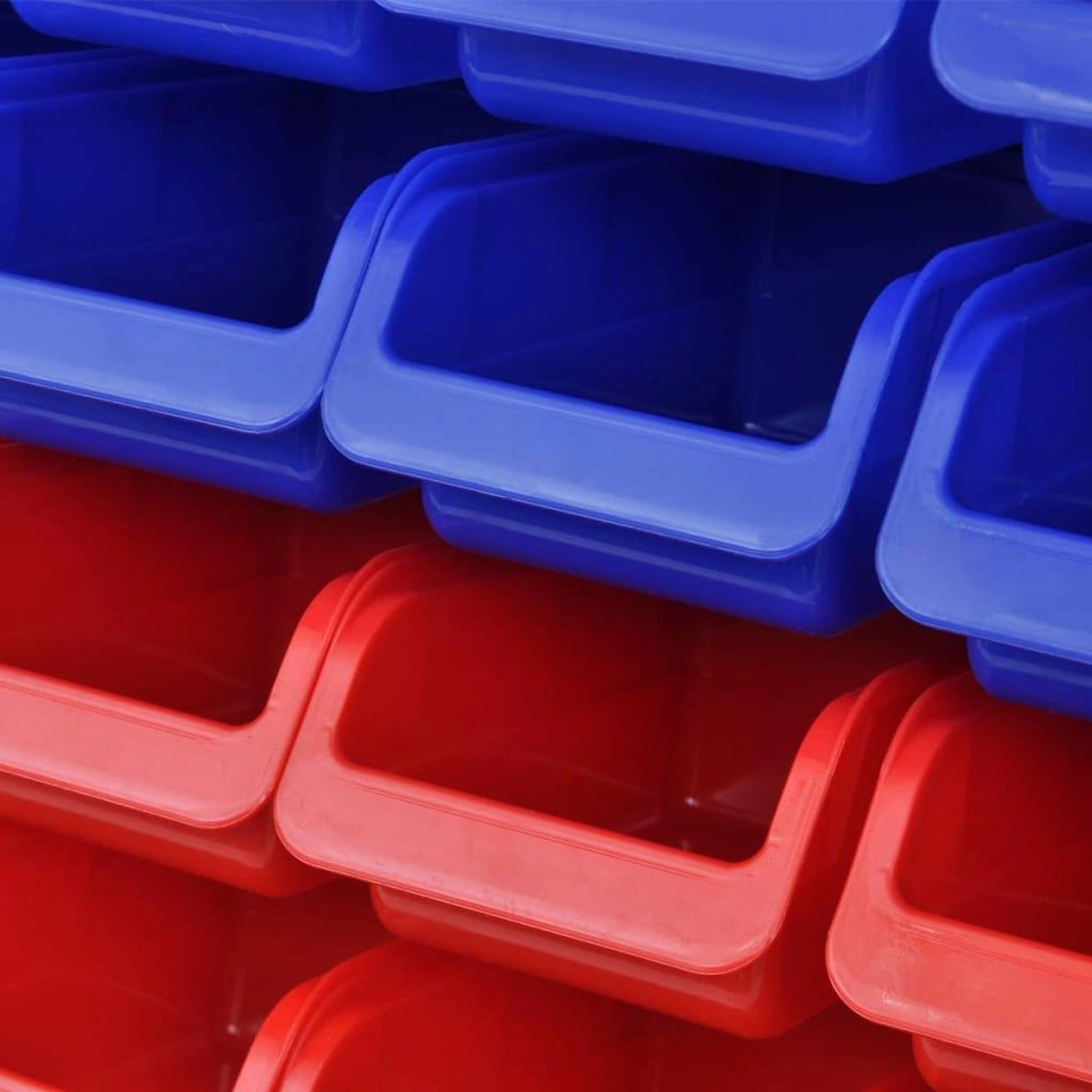 Voir la diapositive 3 : VIDAXL Etagere a outils de garage murale 2 pcs Bleu et rouge