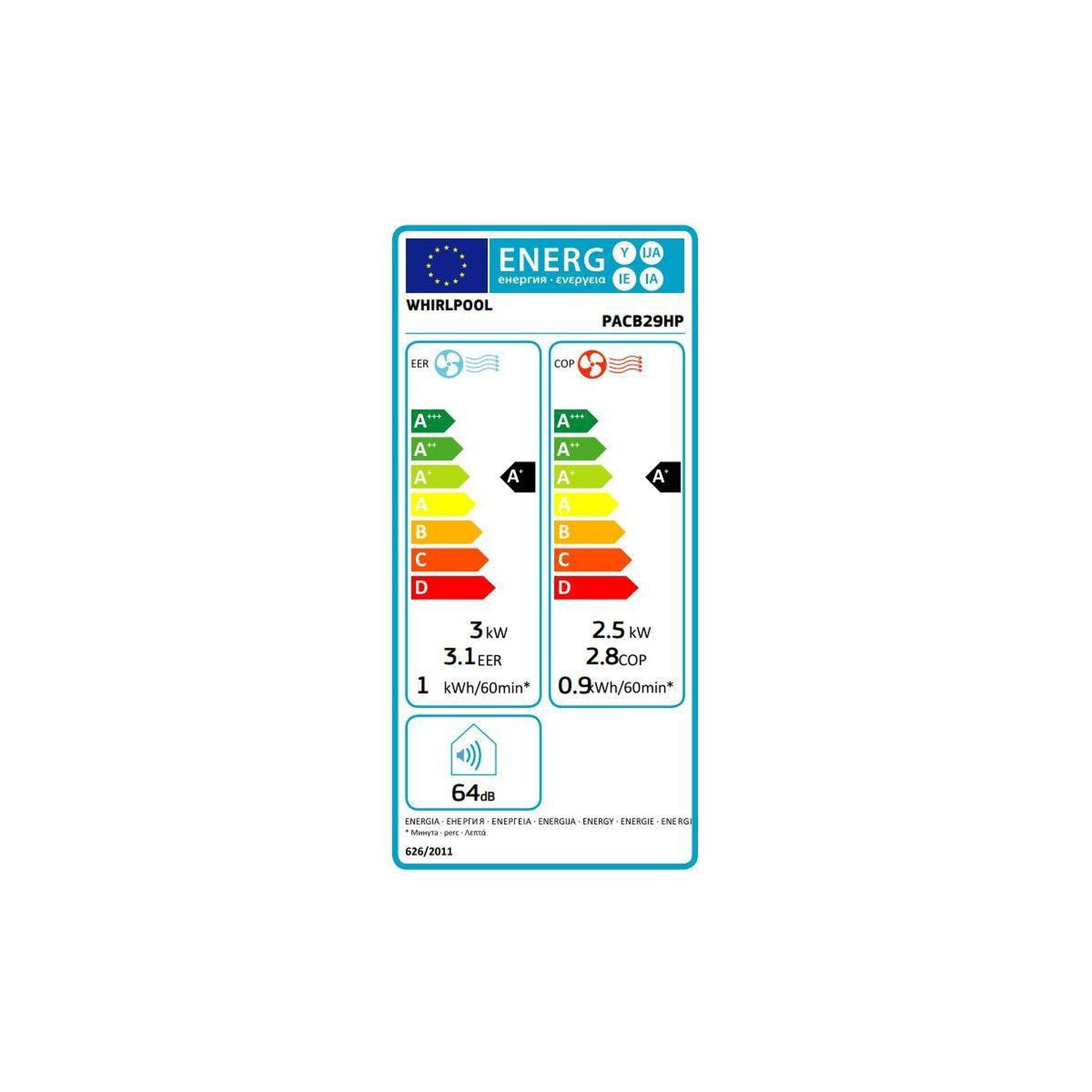 Voir la diapositive 6 : Whirlpool Clim réversible PACB29HP