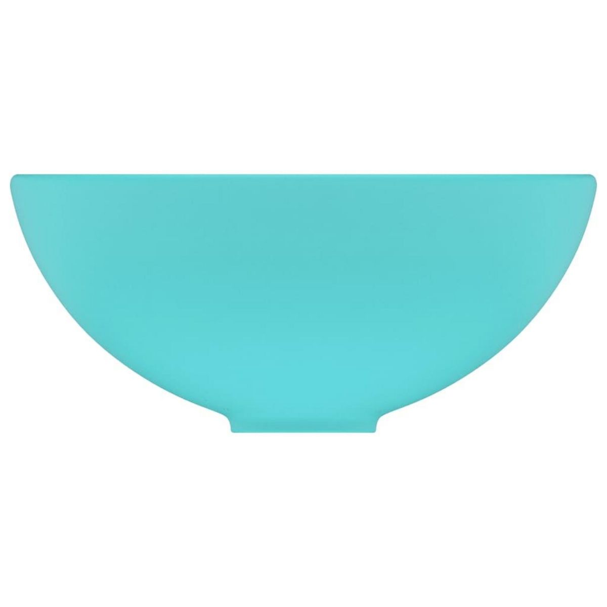 VIDAXL Lavabo rond de salle de bain Vert clair mat 32,5x14cm Ceramique