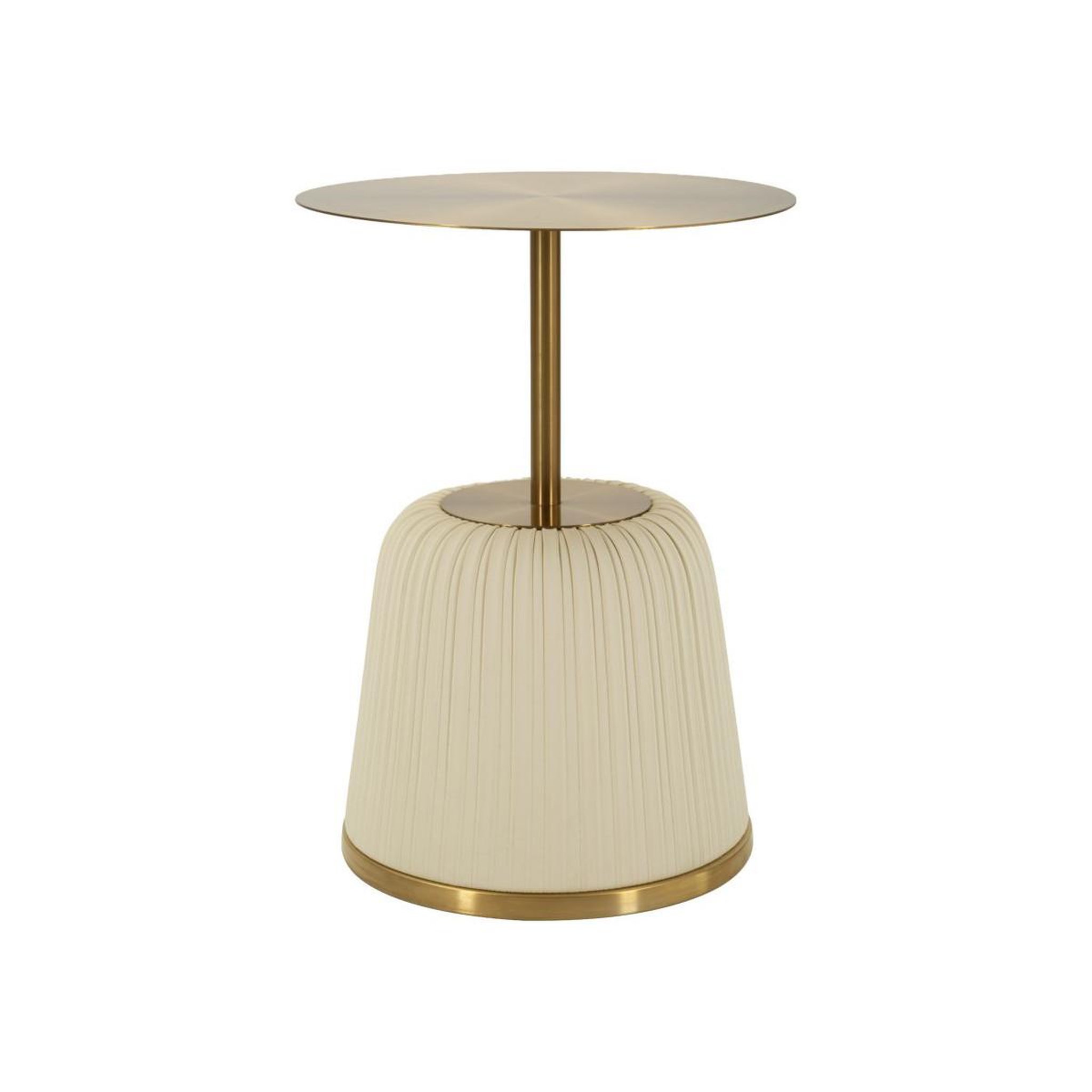 Paris Prix Table d'appoint design  egle  55cm blanc & or