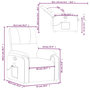 Voir la diapositive 6 : VIDAXL Fauteuil inclinable de massage taupe tissu microfibre
