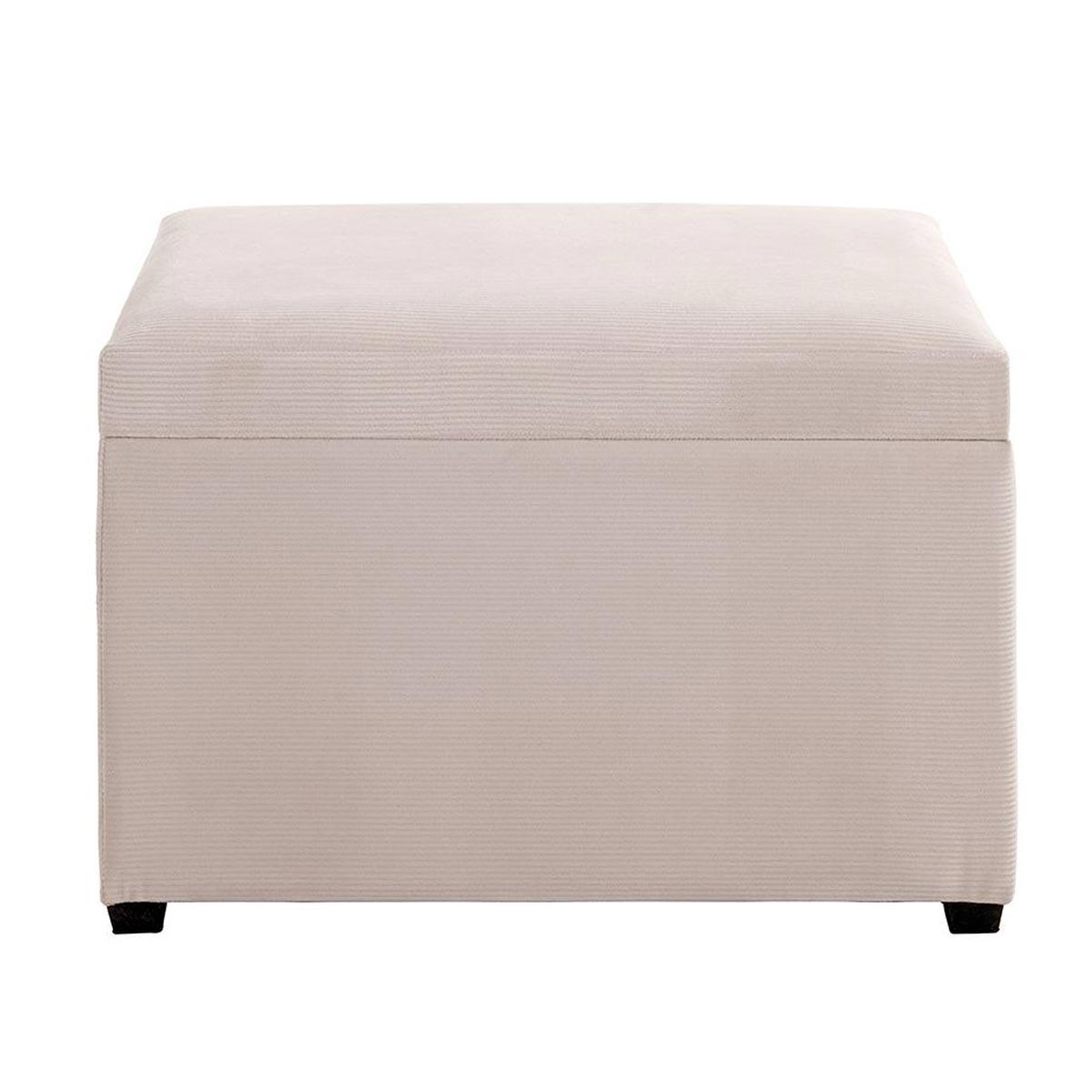 Voir la diapositive 3 : Paris Prix Banc coffre de rangement côtelé  timmy  58cm écru