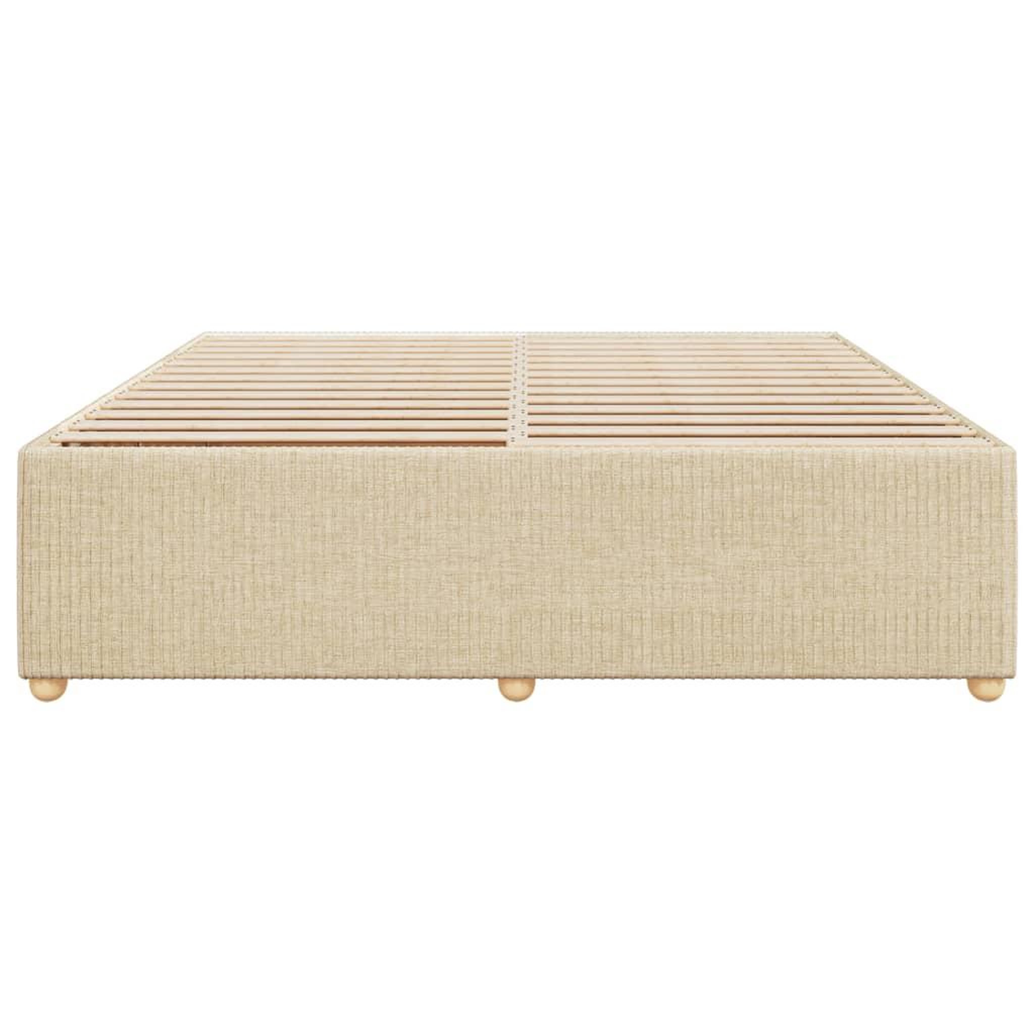 Voir la diapositive 4 : VIDAXL Cadre de lit sans matelas creme 200x200 cm tissu