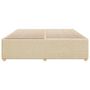Voir la diapositive 4 : VIDAXL Cadre de lit sans matelas creme 200x200 cm tissu