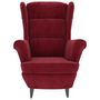 Voir la diapositive 3 : VIDAXL Fauteuil rouge bordeaux velours