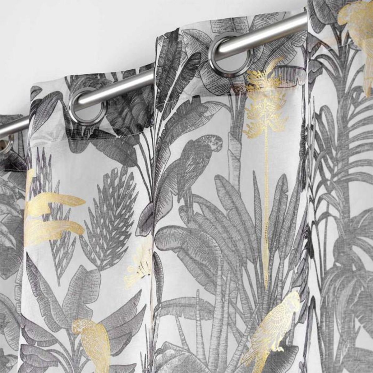 Paris Prix Rideau Voilage à Œillets  Karaba  140x240cm Gris