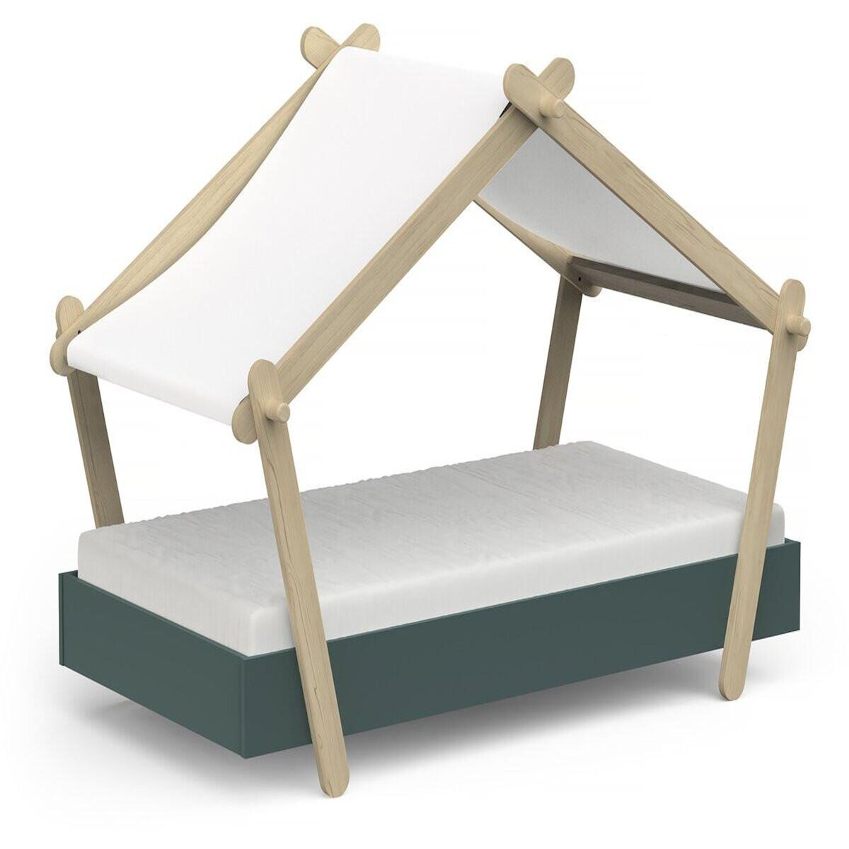 Habitat et Jardin Lit cabane surélevé enfant   Lodge   - 70 x 140 cm - Vert