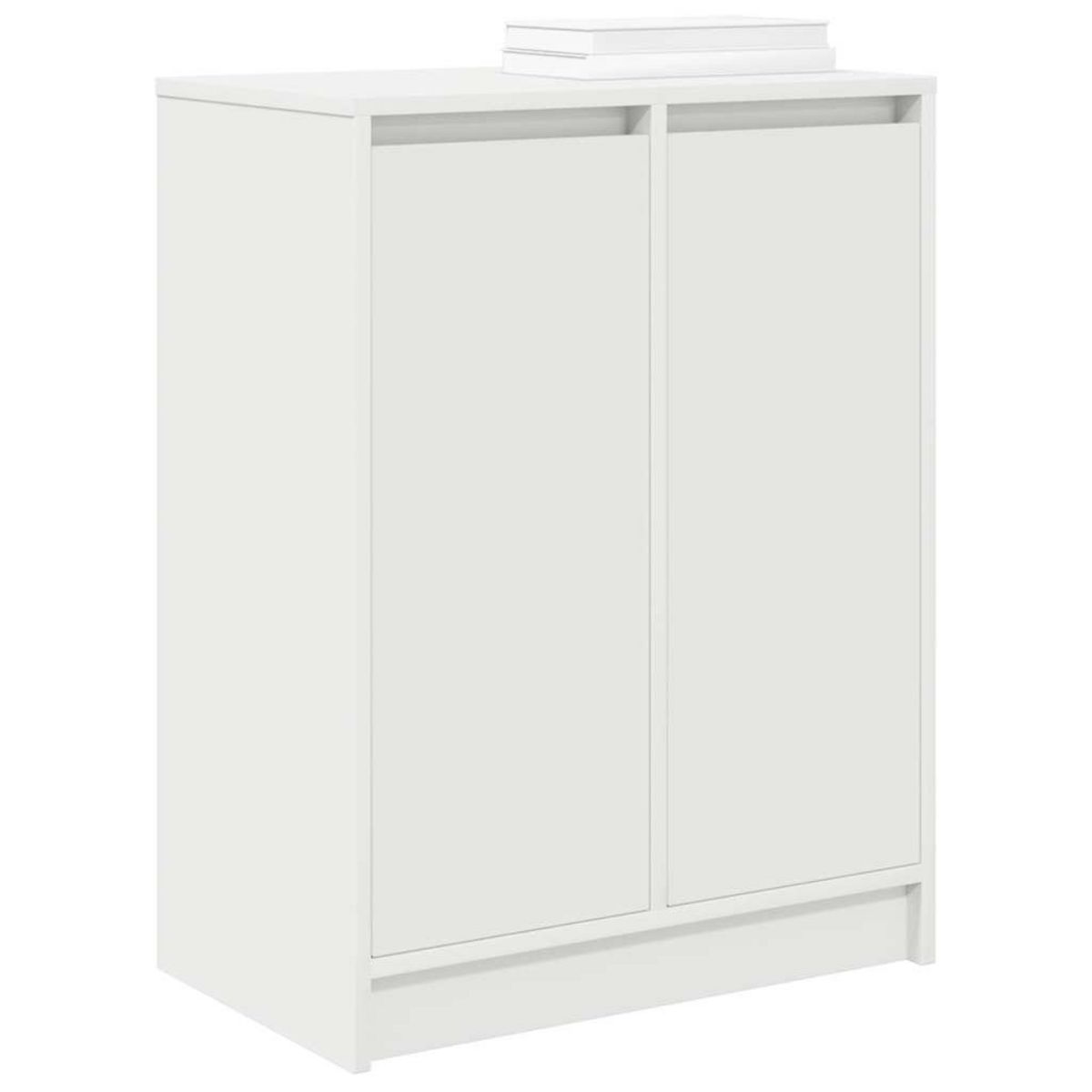 VIDAXL Armoire a chaussures blanc 57x34x76 cm bois d'ingenierie