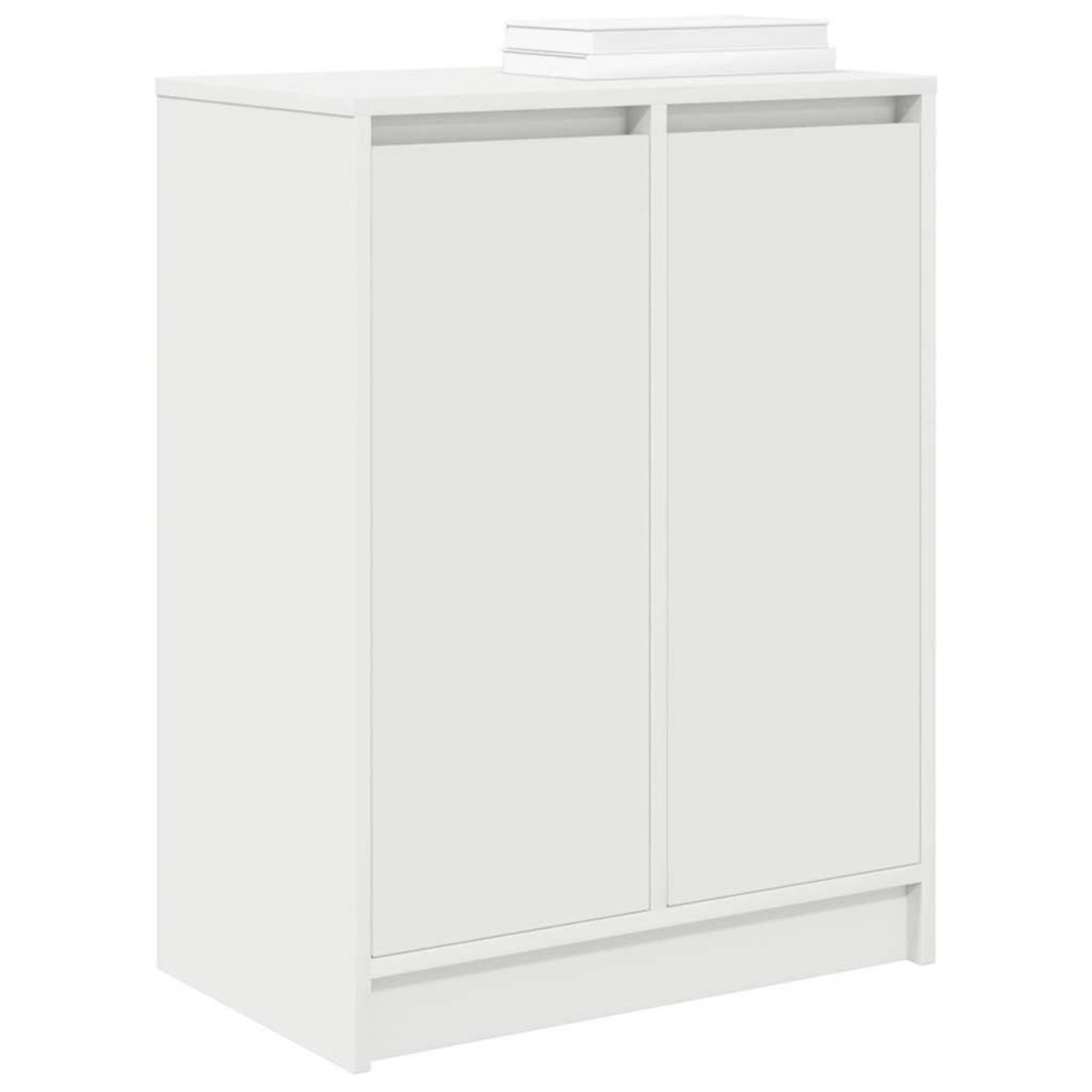 VIDAXL Armoire a chaussures blanc 57x34x76 cm bois d'ingenierie