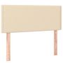 Voir la diapositive 2 : VIDAXL Tete de lit Creme 100x5x78/88 cm Tissu