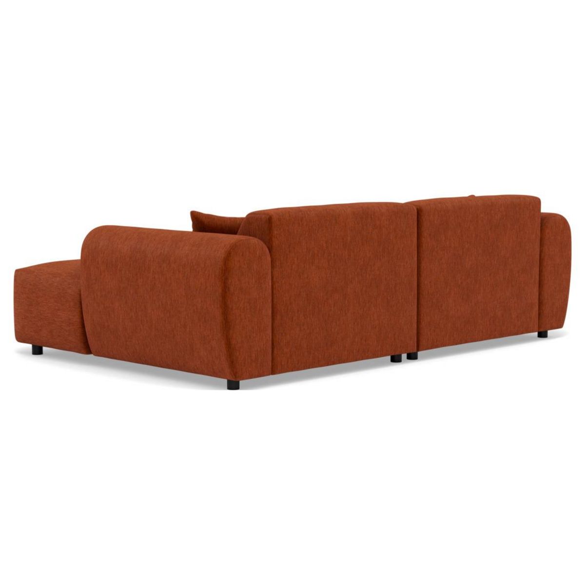 LISA DESIGN Aumance - canapé droit 4 places avec double méridienne assise profonde en velours texturé