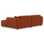 Voir la diapositive 4 : LISA DESIGN Aumance - canapé droit 4 places avec double méridienne assise profonde en velours texturé