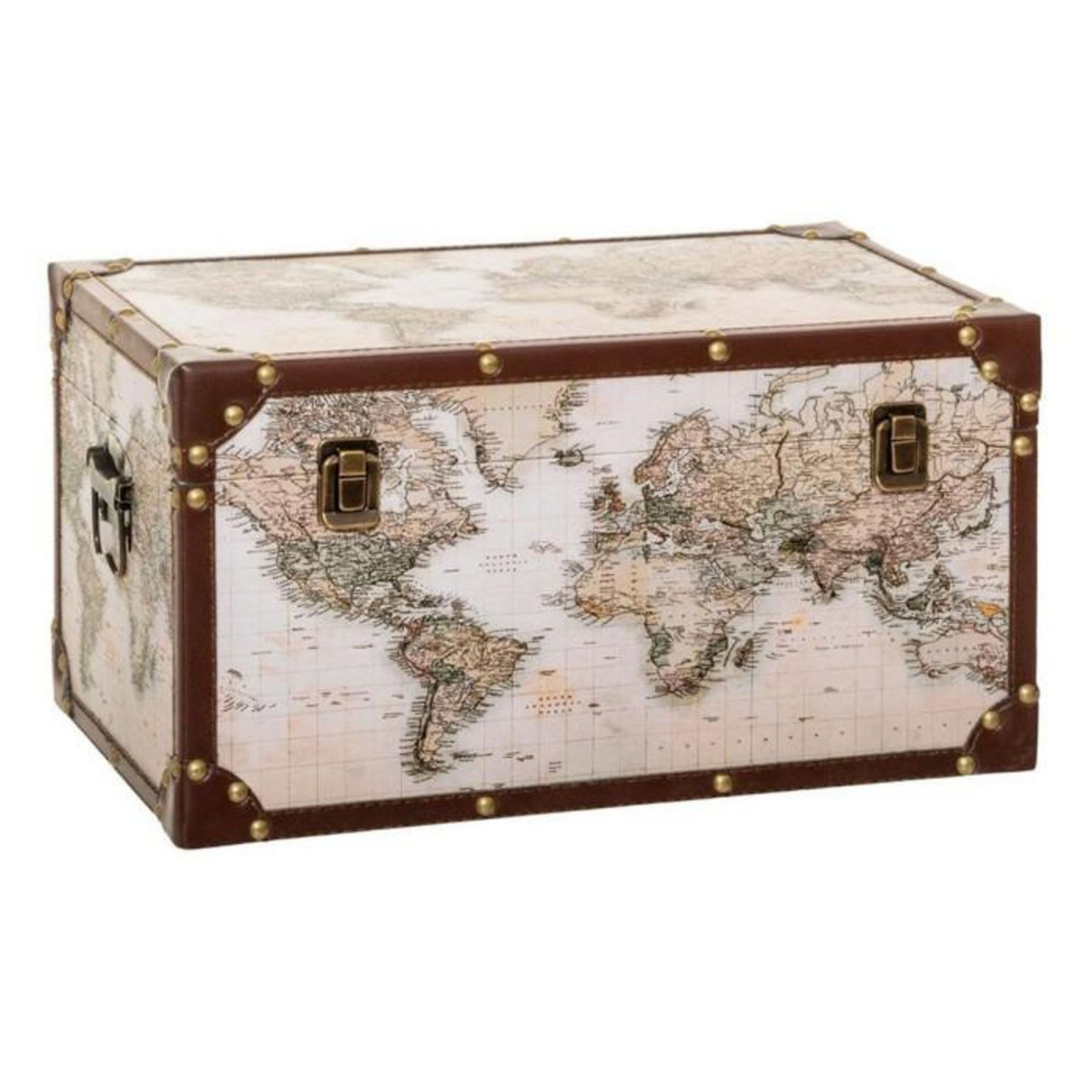 ATMOSPHERA Lot de 4 Malles  Mappemonde  56cm Multicolore