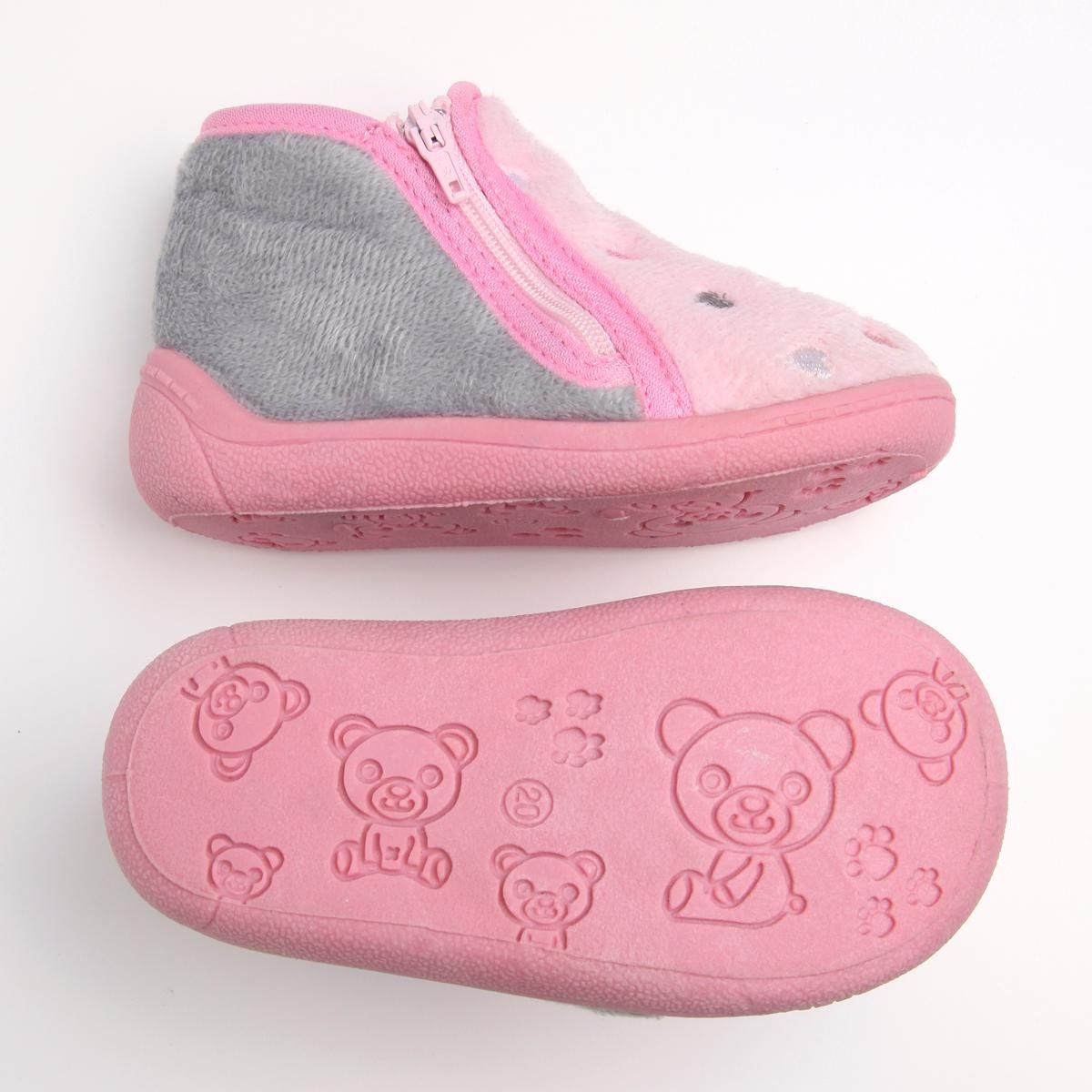 IN EXTENSO Chaussons zippés coeur bébé fille