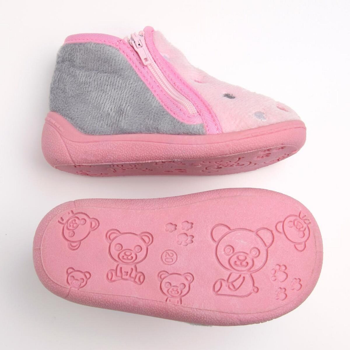 IN EXTENSO Chaussons zippés coeur bébé fille