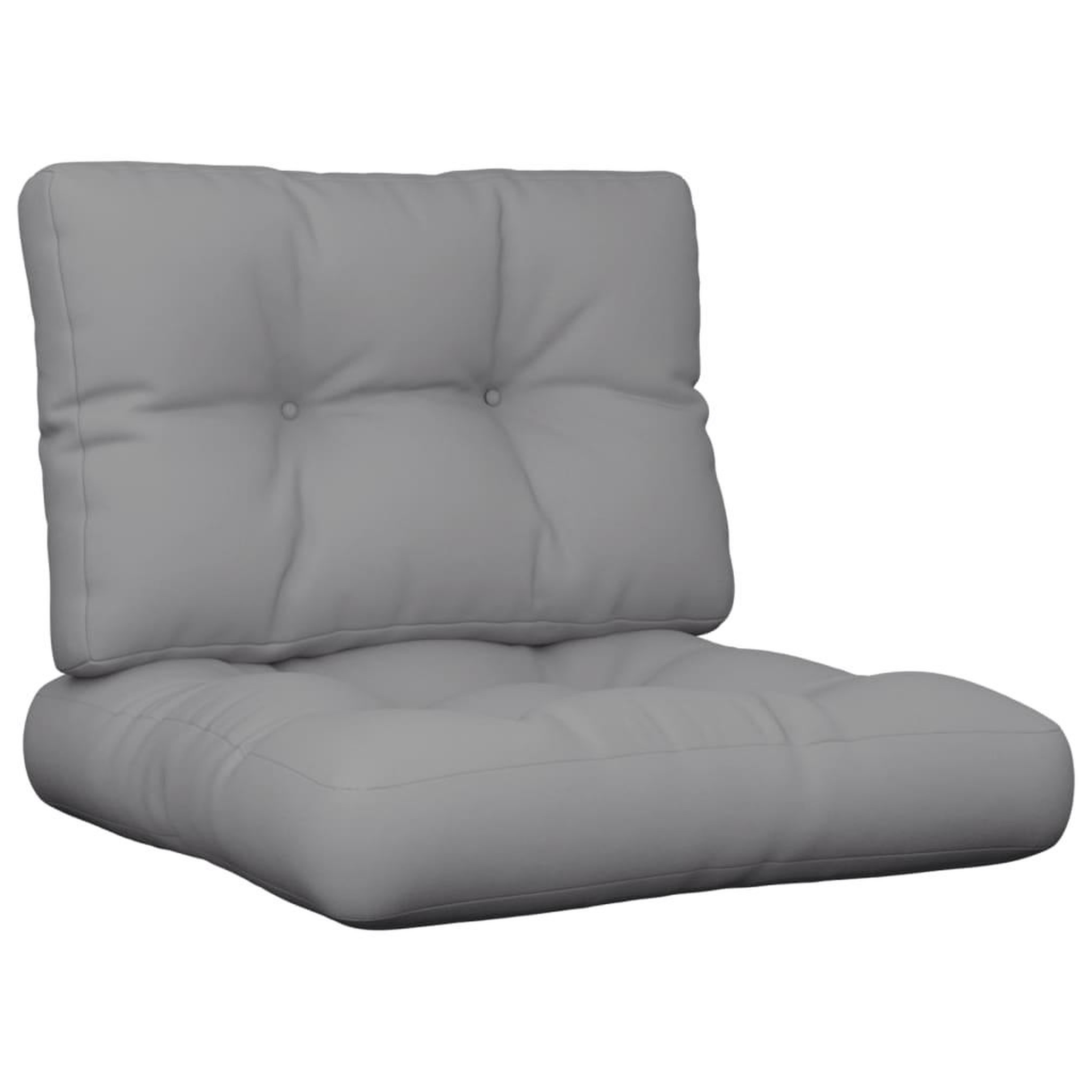 Voir la diapositive 2 : VIDAXL Coussins de palette lot de 2 gris tissu