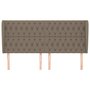 Voir la diapositive 3 : VIDAXL Tete de lit avec oreilles Taupe 203x23x118/128 cm Tissu