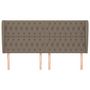 Voir la diapositive 3 : VIDAXL Tete de lit avec oreilles Taupe 203x23x118/128 cm Tissu