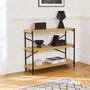 Voir la diapositive 3 : SWEEEK Etagère 3 niveaux industrielle effet frêne et métal - LOFT L 100 x l 30 x H 79cm