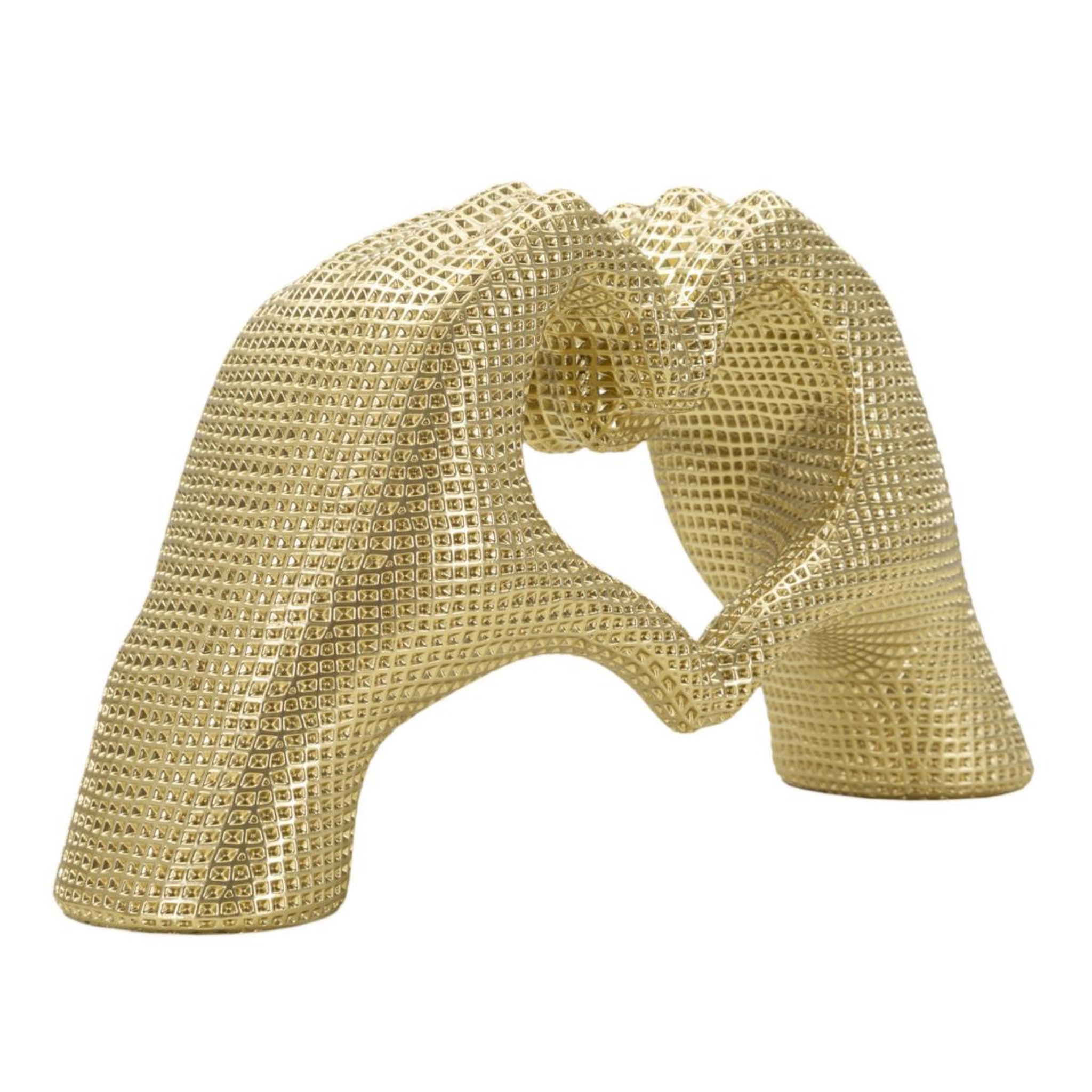 Voir la diapositive 2 : Paris Prix Mains cœur déco  lover  25cm or