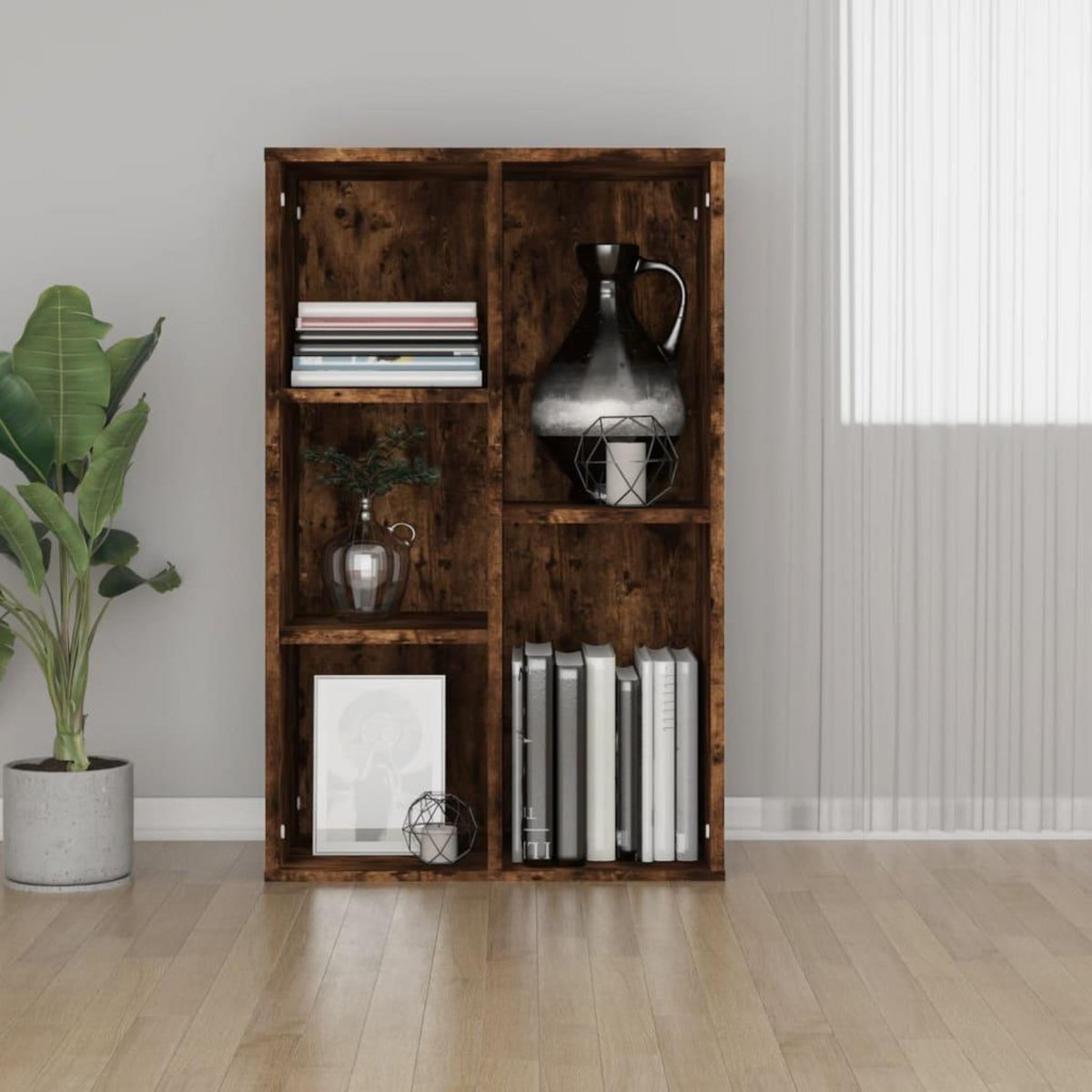 VIDAXL Bibliotheque/Buffet chene fume 50x25x80 cm bois d'ingenierie
