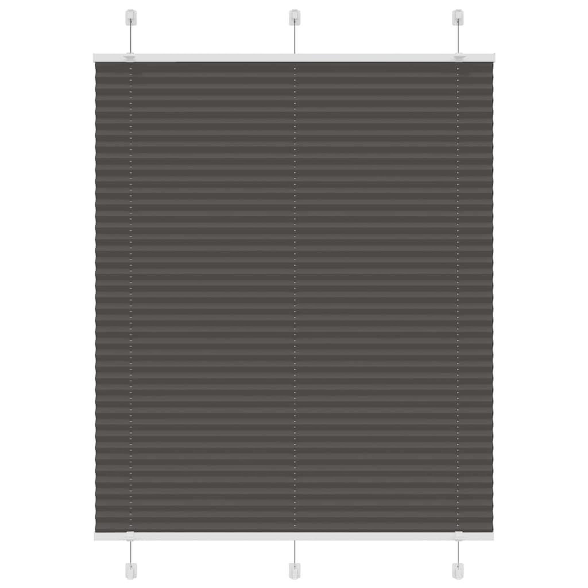 VIDAXL Store plisse noir 105x100 cm largeur du tissu 104,4cm polyester