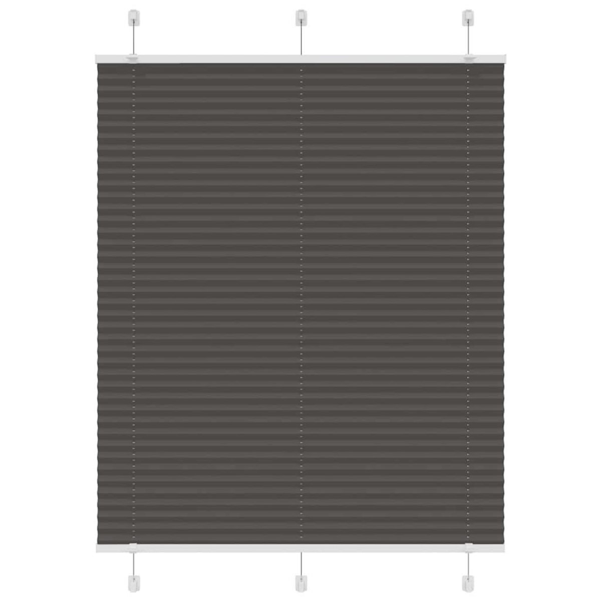 VIDAXL Store plisse noir 105x100 cm largeur du tissu 104,4cm polyester