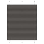 VIDAXL Store plisse noir 105x100 cm largeur du tissu 104,4cm polyester