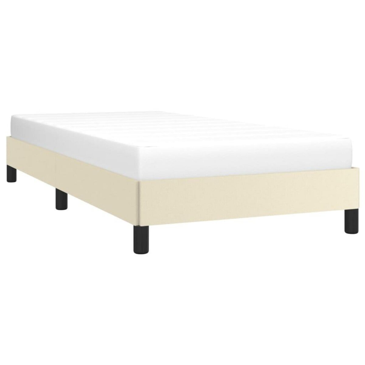 VIDAXL Cadre de lit sans matelas creme 90x200 cm similicuir