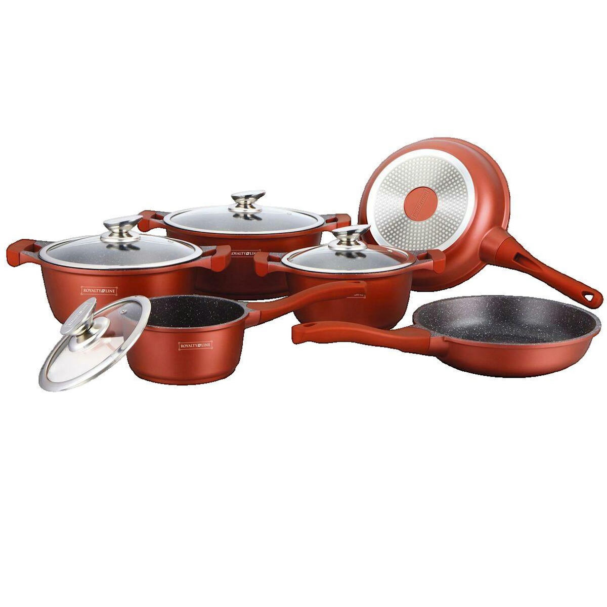 Royalty Line Batterie de cuisine Royalty Line RLBS1010M-BUR 13 pièces bordeaux