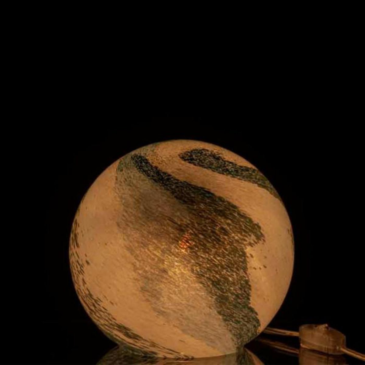 Paris Prix Lampe à Poser Ronde  Dany  19cm Bleu Vert