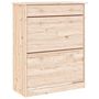 Voir la diapositive 2 : VIDAXL Armoire a chaussures ALTA 77x35x96 cm bois massif de pin