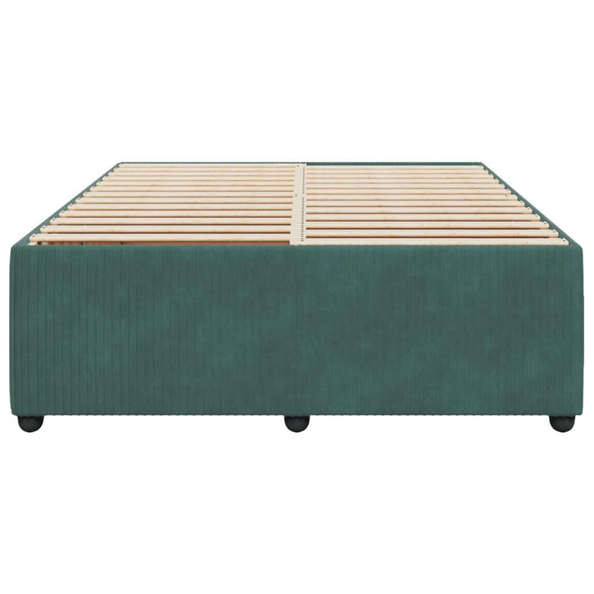 VIDAXL Cadre de lit sans matelas vert fonce 140x200 cm velours