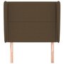 Voir la diapositive 3 : VIDAXL Tete de lit avec oreilles Marron fonce 103x23x118/128 cm Tissu