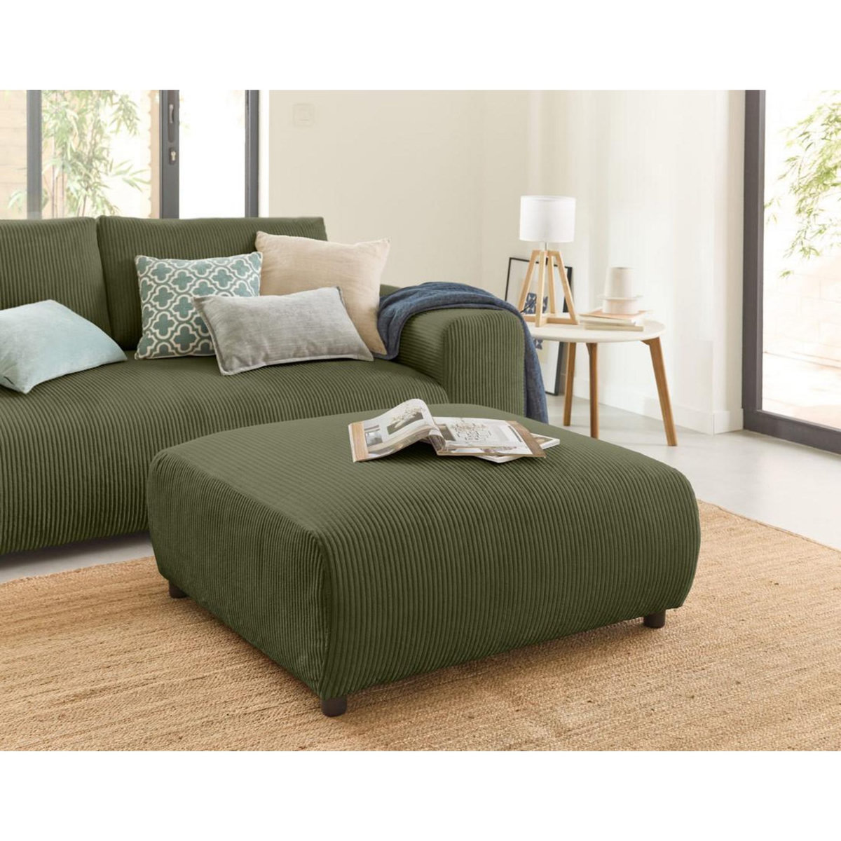 LISA DESIGN Garance - pouf modulable - en velours côtelé