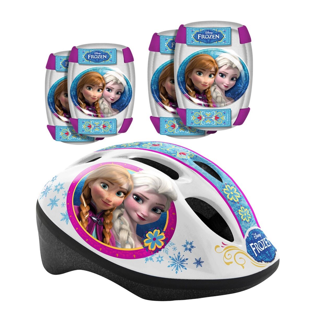 Achetez Kit de Protection Casque, Genouillères et Coudières Disney La Reine  des Neiges (Enfant)